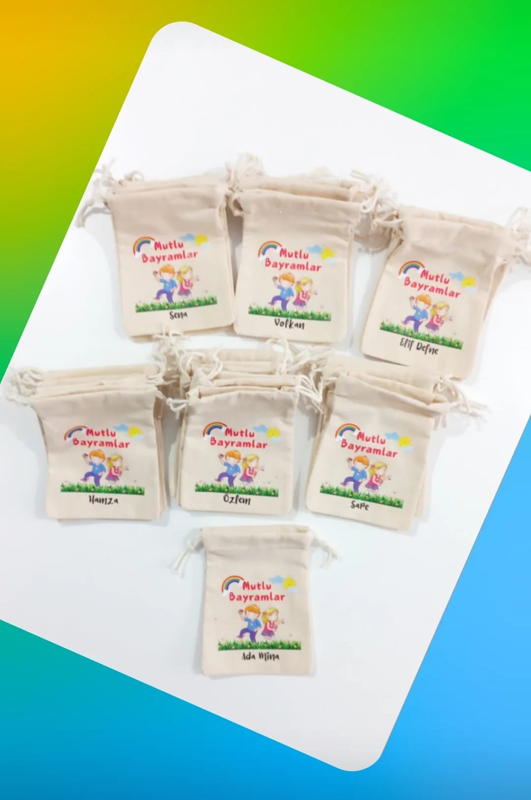 Mutlu Bayramlar Kesesi-isme özel seçeneği ile www.atolyemery.om